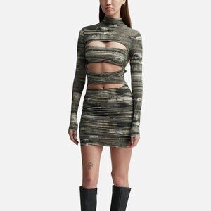 nwt ELENA ZIPPER TURTLENECK MINI DRESS